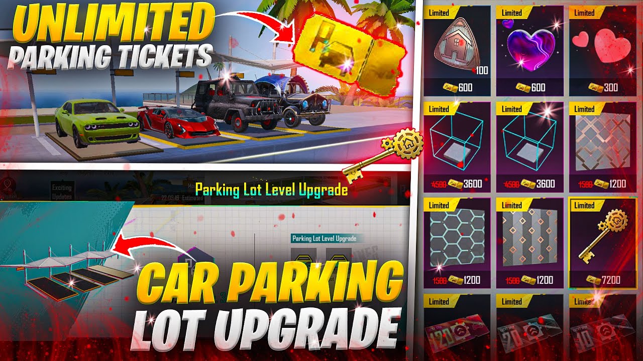 Car Parking Lot PUBG Mobile | Unlimited Parking Tickets in Home | BGMI / PUBG Mobile