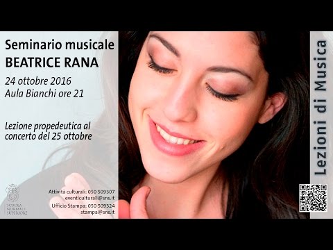 Seminario musicale Beatrice Rana - 24 ottobre 2016