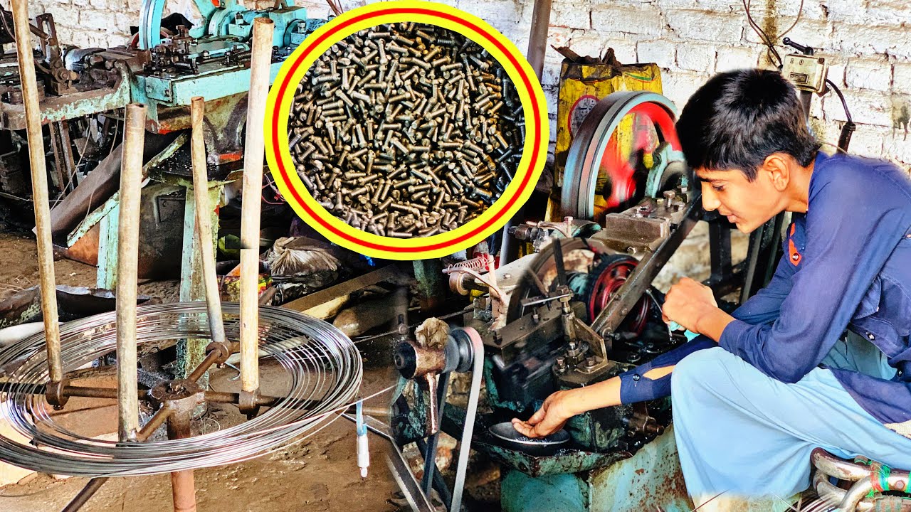 Screw Making Electric Iron Screw Making Process || electric component making process ...