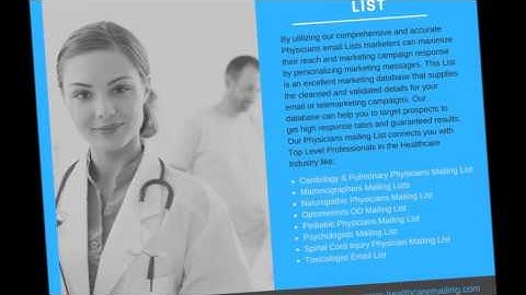 Prepare an Outstanding Business Strategy with physicians mailing lists