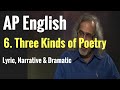 6. Three Kinds of Poetry| AP English Literature and Composition Course Resources