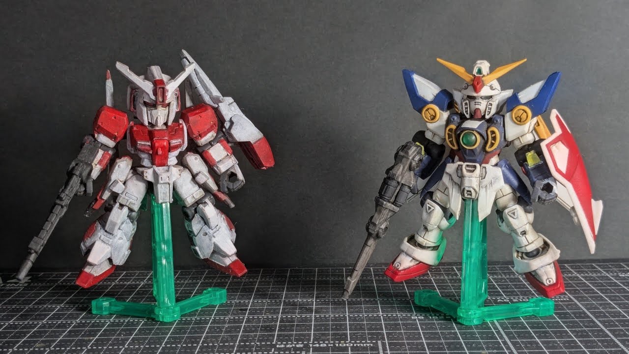 Mobile Suit Ensemble 14 Painting] Wing Gundam & Zeta Plus - YouTube