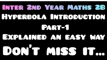 Hyperbola introduction@maths naresh eclass