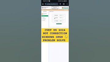 cuet ug 2024 correction problem 2024 / CUET UG login problem / cuet ug correction windows not open