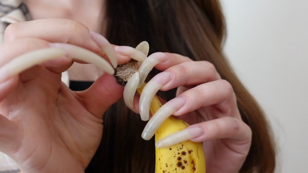 ASMR : With my Natural Long Nails