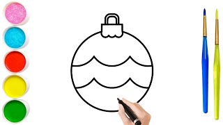 How to Draw Christmas Ornament for Kids, Drawing For Kids, Drawing Drawing, Step By Step Drawing