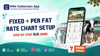 How to Create Rate Chart in Milk Collection App | Fixed Rate & Per FAT Rate Tutorial screenshot 3