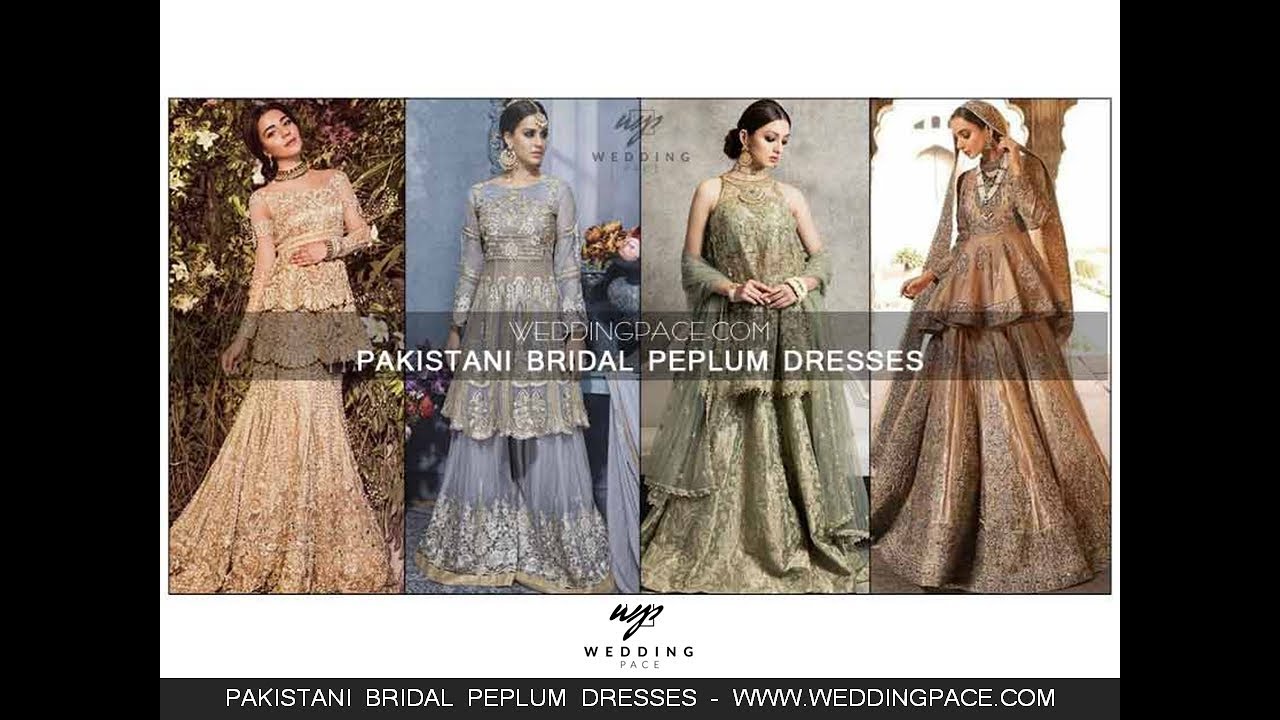 peplum pakistani wedding dress