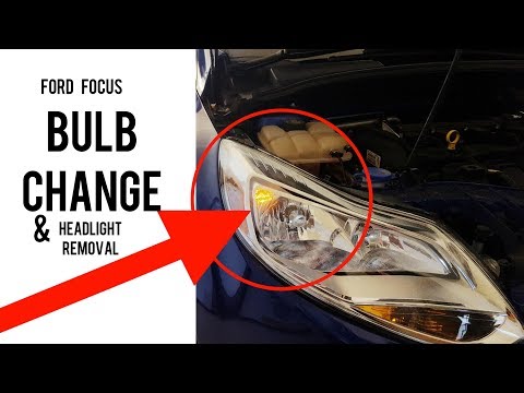Replace Ford Focus headlight low beam Bulb and head light Removal - 2011 - present model