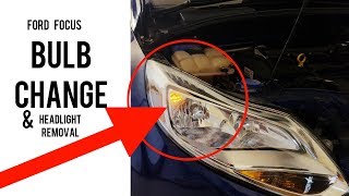 Replace Ford Focus headlight low beam Bulb and head light Removal - 2011 - present model