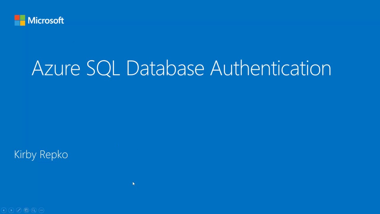 Azure Sql Database Authentication - How To Set Up Id'S