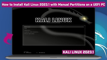 How to Install Kali Linux 2023.1 with Manual Partitions on a UEFI PC | Kali 2023.1 Install Guide