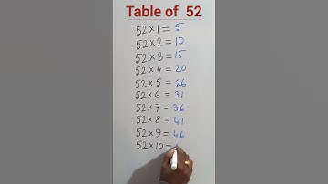🔥Table of 52
