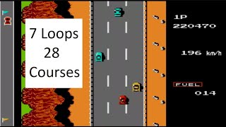 Road Fighter NES | 7 Loops | 220890 pts | 1984 Arcade Game screenshot 5