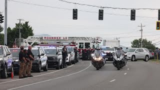 State Police escort remains of Carroll County Deputy Sheriff Logan Utt