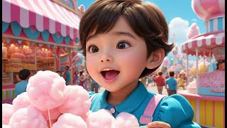 Cotton Candy, Sweet and Light Delight | FunNursery Rhyme for Toddlers | Early Learning Songs