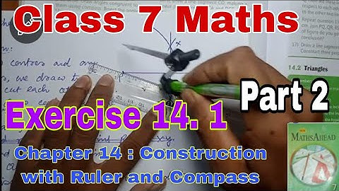 Class 7 Maths Exercise 14.1 | Construction with Ruler and Compass | Maths Ahead | Perpendicular