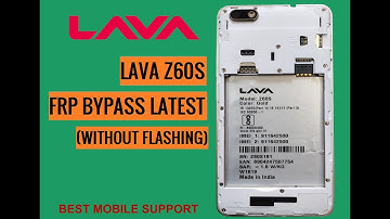 lava z60s Google account bypass : :lava z60s frp unlock without pc