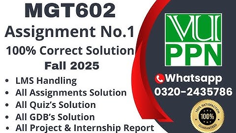 MGT602 Assignment 1 solution 2025 #mgt602