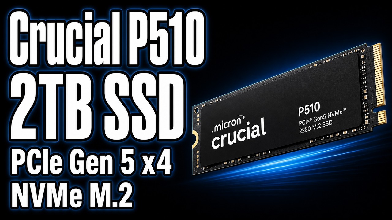 Crucial - P510 2TB Internal SSD PCIe Gen 5 x4 NVMe M.2 for Laptop