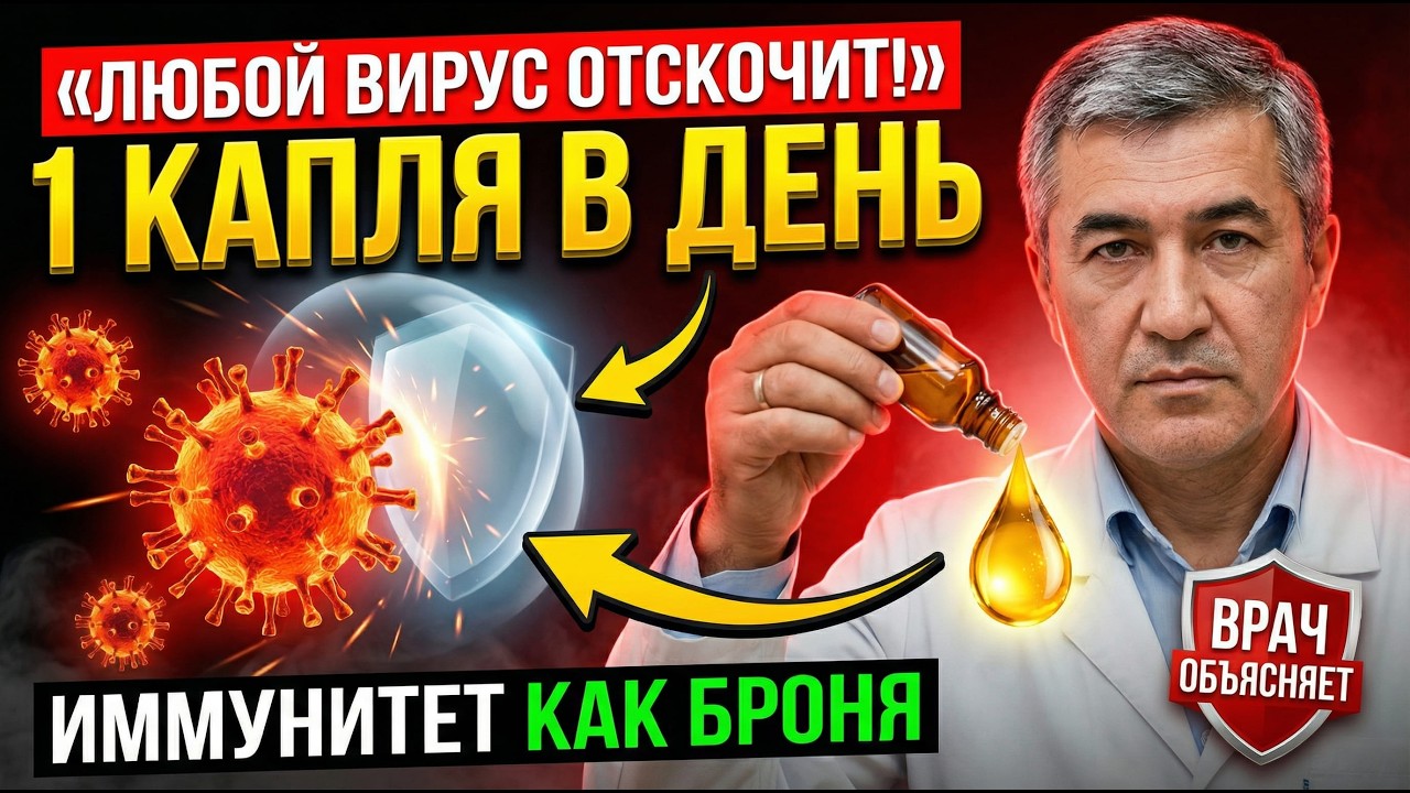 ЛЮБОЙ ВИРУС ОТСКОЧИТ! Всего одна капля в день спасет организм | РАСКРЫВАЕМ СЕКРЕТ