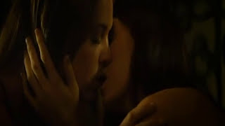 Madeline Zima and Agnes Bruckner Lesbian Kissing Scene - Breaking The Girls (2012)