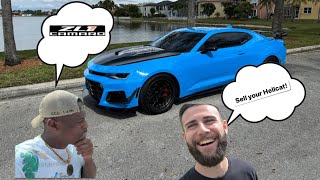 Hellcat owner drives Camaro ZL1 for the first time POV! #camaro  #camarozl1 #chevrolet #zl1