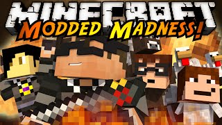 Celebrity Minecraft Modded Madness : GUN MOD VS MORPH MOD! Wealth