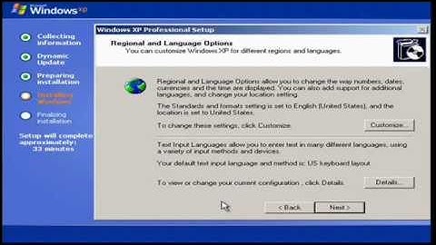How to format and install Windows XP