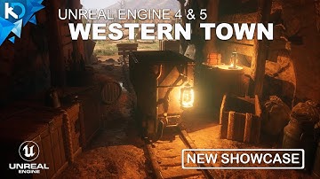 Western Desert Town - Mining Rail Spline - Unreal Engine 4 #GameDev #UE5