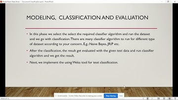 Document classification using weka tool