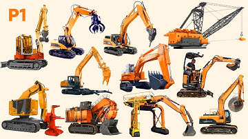 Tổng Hợp Máy Xúc, Cần Cẩu, Excavator Vehicle, Crane, Digger, Hammer, Auger, What is an Excavator? P1