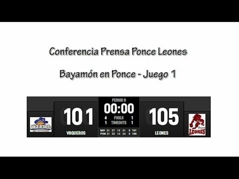 BSN 2014 Ponce Leones - Conferencia de Prensa - Juego 1 - YouTube