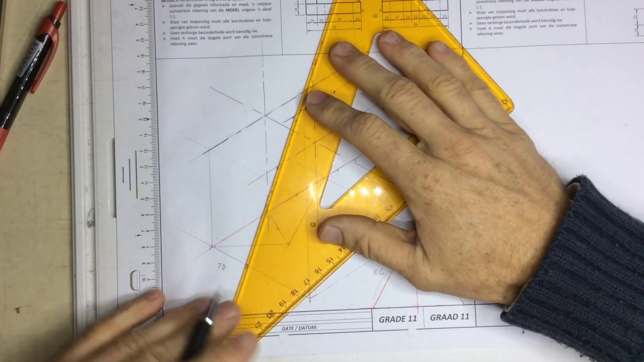drawing isometric hexagons - YouTube