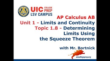 AP Calculus AB - 1.8 Determining Limits Using the Squeeze Theorem