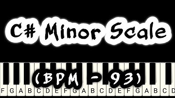 How to Play C# Minor Scale on Piano (BPM - 93) \\ Easy Piano Tutorials