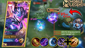 SESAKIT INIKAH KARRIE CRITICAL ? TOP GLOBAL KARRIE - KARRIE BEST BUILD 2022 - MOBILE LEGENDS