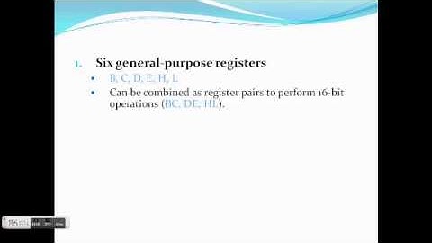 Programmers Model of 8085