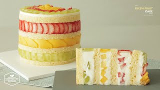 과일 폭탄!🍓과일을 아낌없이 넣었어요~🍊 생과일 케이크 만들기 : Fresh Fruit Cake Recipe | Cooking tree