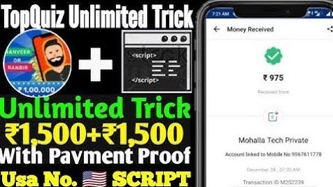 TOPQUIZ COIN ADDER SCRIPT | REFER BYPASS SCRIPT | UNLIMITED PAYTM CASH INSTANT | NEW APP SCRIPT |