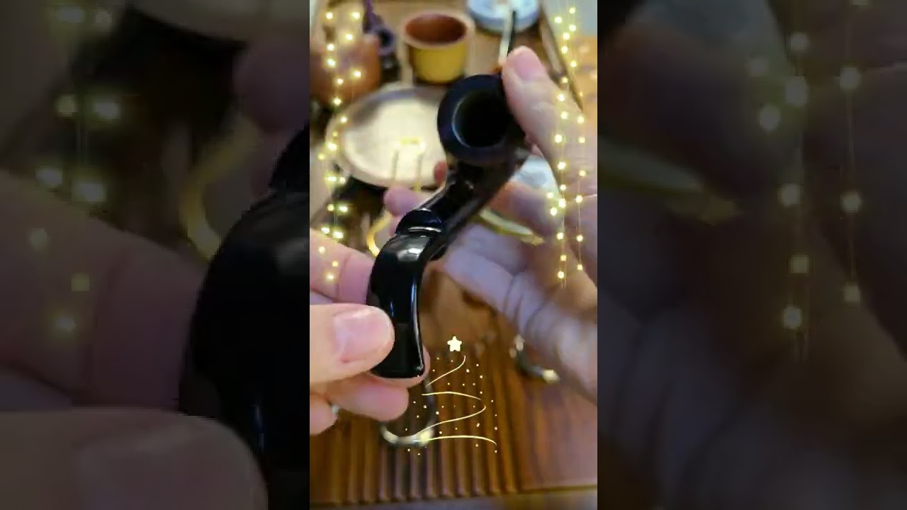 MUXIANG Smooth Oom Paul/ Hungarian Briarwood Tobacco Pipe with Saddle Acrylic 9mm Filter