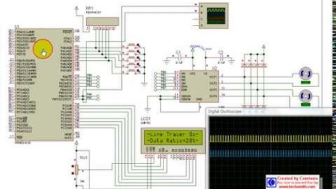 AVR MCU ATmega128 강의 Lintracer PWM Motor 속도제어 시뮬레이션