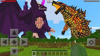 I Found NUCLEAR GODZILLA vs SHIN DESTROYAH in Minecraft Pocket Edition...