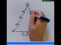 رسم شجرة عيد الميلاد بطريقة سهلة واحترافية . تعلم رسم شجرة عيد الميلاد بالخطوات
