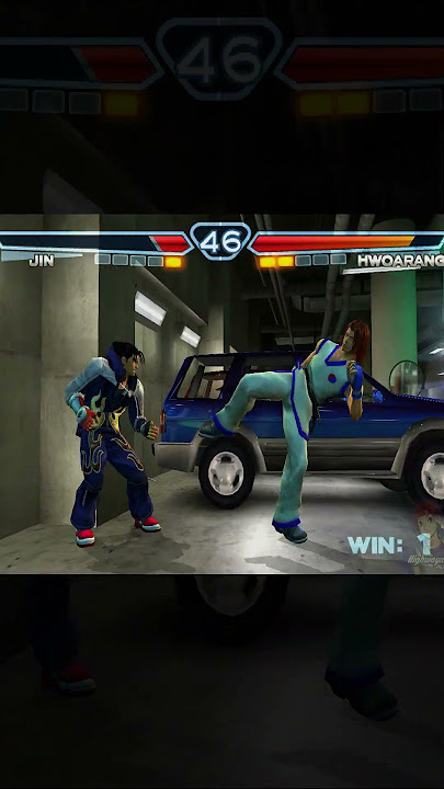 fighting in the parking lot Jin vs. Hwoarang (Tekken 4)