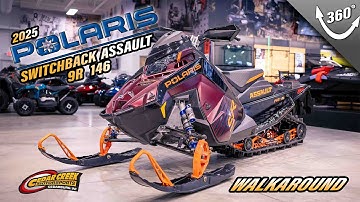 Walkaround | 2025 Polaris® 9R Switchback Assault 146 Matte Dark Cherry / Gloss Black