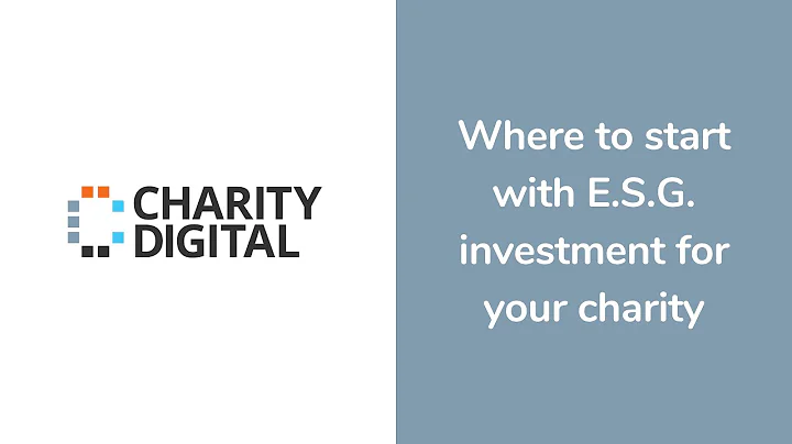 Where to start with E.S.G. investment for your charity | Webinar