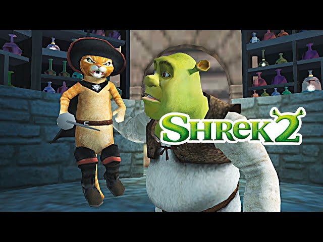 SHREK 2 (PS2/GAMECUBE/XBOX) #6 - Gameplay vs. Gato de Botas! (Legendado em  PT-BR) 