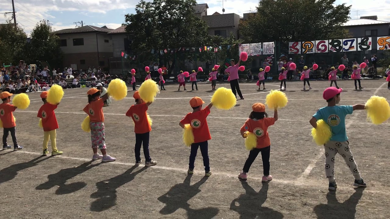 ぼくとわんこ/5歳児ポンポン体操/チャイルドランド  グループ/2018.10.27@稲田公園グランド