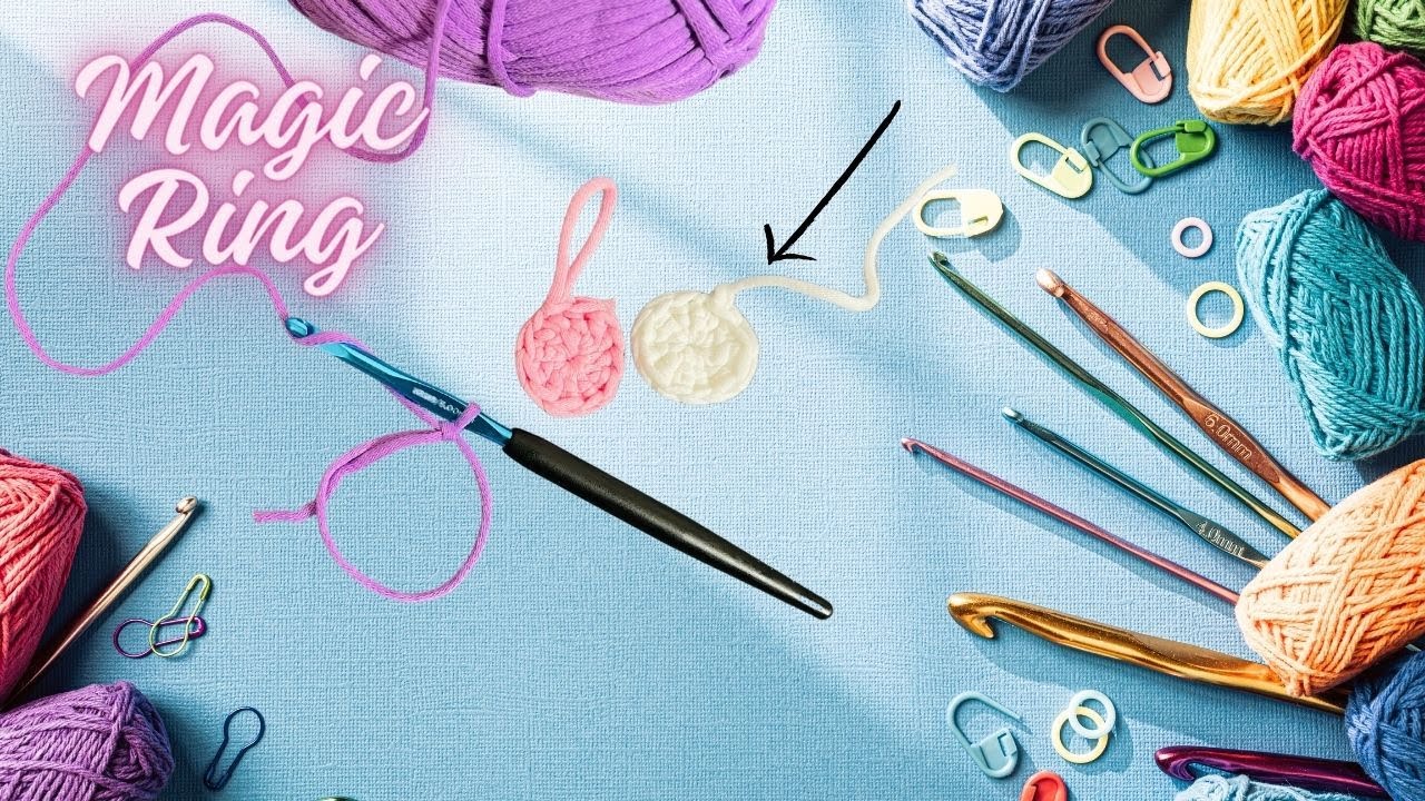 How to Crochet a Magic Ring or Magic Circle for Beginners Slowed Down